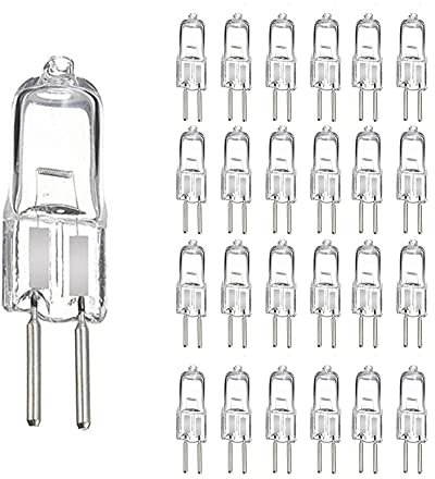 AUFWH 25pcs G5.3 12V 20W/35W/50W/75W Halogen Light Bulbs Long Life Capsule Lamps Warm White Clear Bulbs Indoor Lighting Bulbs-G5.3-12V-50W_25PCS