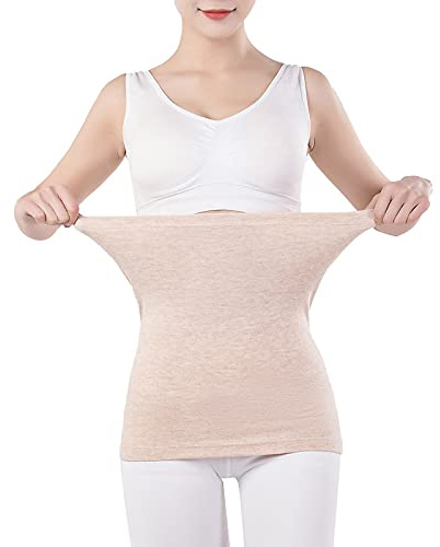 YUPPIE TONE Damen Basic Tube Nierenwärmer Elastischer Hüftwärmer Leibwärmer Bequem und weich mit Verlängerter Taillenstütze-Kamel,M