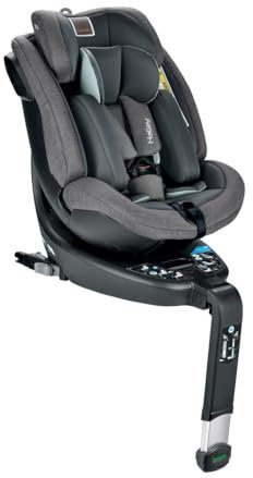 Inglesina Halley, Seggiolino auto rotante 360, Da 0 a 7 Anni Circa, da 40cm 125 cm, Grey