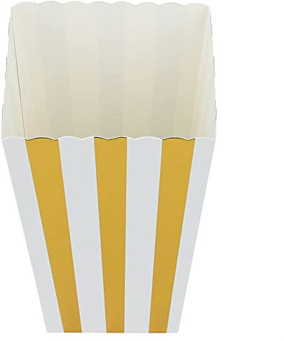 LANTRO JS 60-teilige Popcorn-Box, Papiertüten-Streifenbox, Popcorn-Tasche im Streifenstil, Geburtstagsbehandlungsbox, Kinderfilmparty(Bronzing vertical stripe)