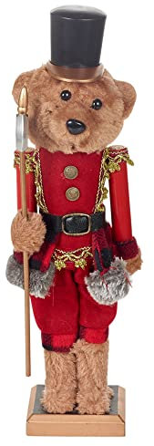 URBNLIVING Christmas Decorative Nutcracker Figure Xmas Traditional Classic Bear Soldier Decoration Ornament Display Gift