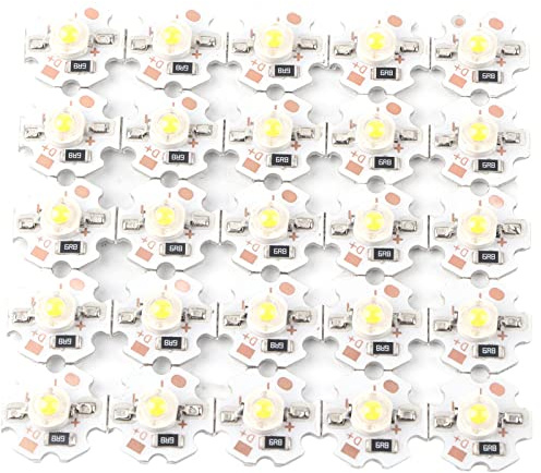 25 Stück Hochleistungs-LED-Chips Lampenperlen 1W 5V 200LM Warmweiß – Perfekt für DIY Beleuchtungskörper und 3D-Wandpaneel