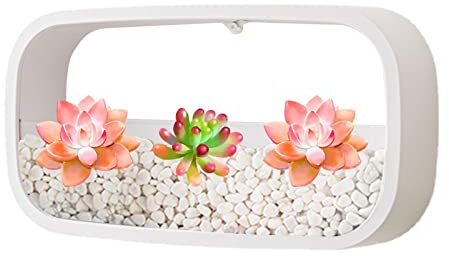 Maceteros montados en la pared, diseño rectangular, flores artificiales para colgar en la pared, decoración pared (sin plantas)