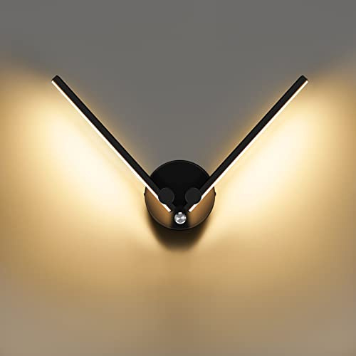 KAWELL 10W Moderne LED Wandleuchte mit Schalter Innen LED Wandlampe | mit 300° Drehbaren Lampenarmen, für Schlafzimmer Wohnzimmer Hintergrund Wand Flur Treppengang