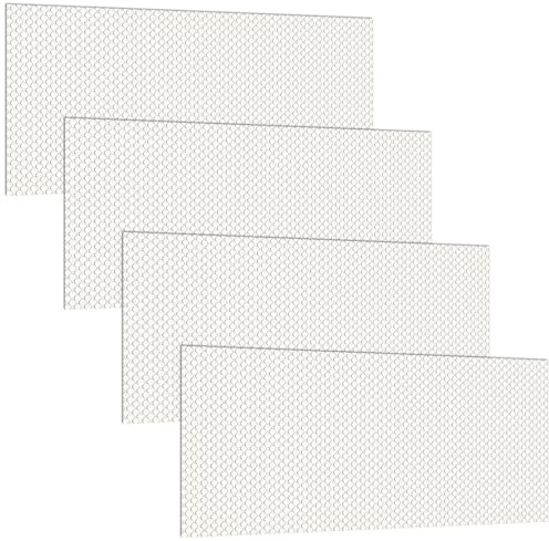 Frienda 4 Pcs Fluorescent Light Covers Replacement Flat Clear Prismatic Acrylic Ceiling Light Cover Panels(23.75 x 47.75 x 0.1)