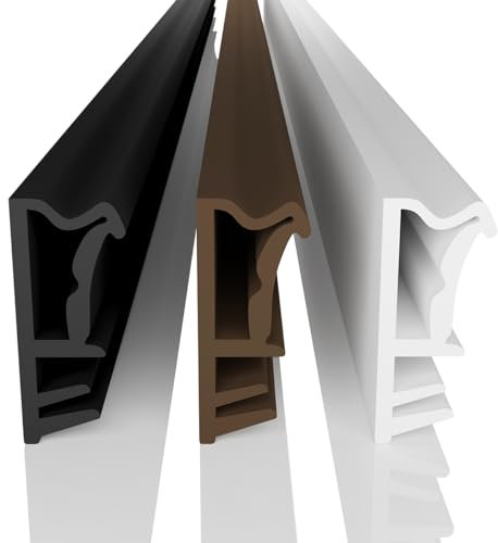 Guarnizione per finestre, larghezza scanalatura 5 mm, piegata – 12 mm, in TPE di alta qualità, per finestre in legno (bianco, 5 m)