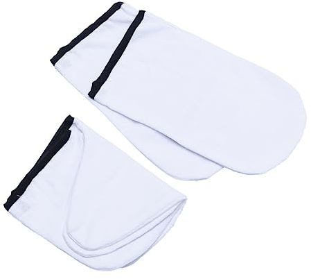 Ipetboom Guanti per Cera di Paraffina in Cotone, 2 Paia, | Trattamento Spa Mani e Piedi, Coperture Termiche per Mani e Piedi, Uso Cera Calda