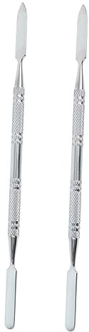 Ipetboom 2pièces Outil Mélange Maquillage Double Extrémité Acier Inoxydable Pour Fond De Teint Et Correcteur Barre De Mixage Et Facile à Nettoyer