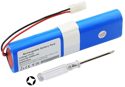 K KYUER 2800mAh Replacement Batería para Rowenta X-Plorer Serie 75 | X-Plorer Serie 75 S+ 95 75s+ RR8567 RR8585 RR8587 RR7687 RR7987 RR7675WH RR8577WH Robot Vacuum Cleaner