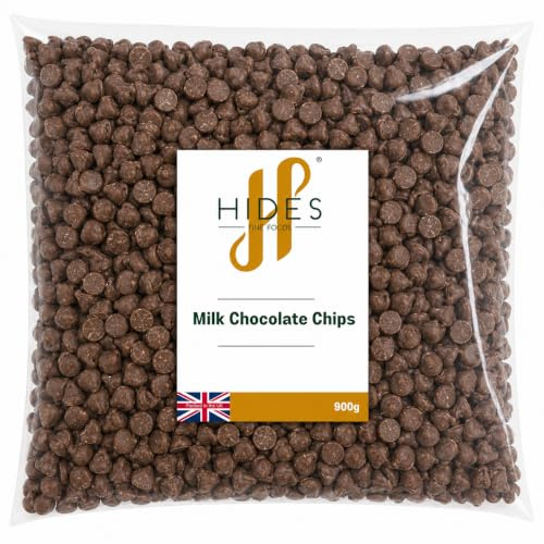 Milk Chocolate Chips -900g - GMO - Free - Suitable for Vegetarians - Baking - Desserts - Cookies - Ganache - Muffins - Cakesicles - Cakes - Cupcakes -Tempering - Chocolate Mocha