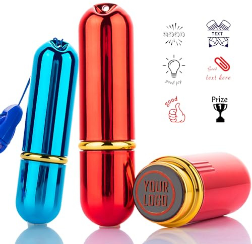 Stempel für Kundenkarten Personalisierter Stempel mit Selbstfärbung für Geschäftlich、Pädagogisch、Belohnung、 Kleiner runder Gummistempel
