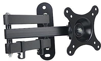 Gadpiparty Tv Wall Mount Bracket and Tv Frame for 10-27 Inch Lcd Led Monitor 15° Tilt Angle, Universal Black Monitor Wall Mount for Home and Office