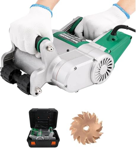 JXYQ Rozadora de Pared eléctrica, máquina cortadora de Ranuras de Pared de una Sola Pieza, Ancho de Corte de 35 mm, Profundidad de 40 mm, cortadora de hormigón.