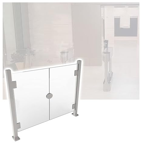 Acrylic Safety Swing Gate for Supermarkets & Factories - Hand-Pushed Metal Entrance Gate for Parks Libraries & Aisles (150x98cm) - & Secure Access Solution