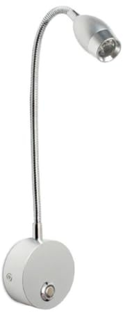 JOUFNING Faretto Da Parete Con Porta Di Ricarica USB, Luce Di Lettura A LED Per Testiera, Lampade Da Parete Con Faretto Da Comodino Con Collo D'oca Flessibile, Finitura Nichelata(Silver)