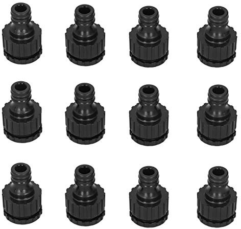 AKLOSIPY 12 Conectores Adaptadores de Manguera de Jardín para Grifo de Rosca Hembra G1/2 y G3/4, Duraderos, a Prueba de Fugas, Fáciles de Instalar para Cocina y Baño