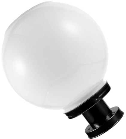 DOITOOL Illuminazione del Paesaggio Lampada a Sfera Solare 30 CM Base in Acciaio Verniciato Luci LED da Esterno Impermeabili per Giardino Recinzione e Vialetto Sensore Crepuscolare