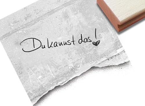 Stempel Du kannst das! - Textstempel Spruch Motivation Kinder Ansporn Schule Prüfung Karten Geschenkanhänger Basteln Deko Scrapbook - zAcheR-fineT