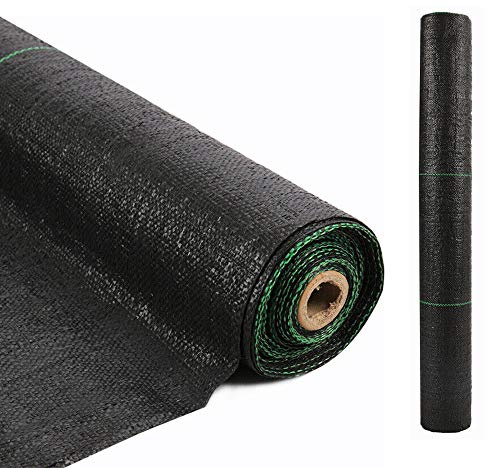 LITA 10M x 1M Wide Weed Barrier Control Fabric Ground Cover Membrane Garden Landscape Driveway Weed Block Nonwoven Heavy Duty 100gsm Black, 1 Pack