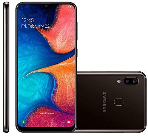 Samsung Galaxy A20, 32GB, Black - Locked to T-Mobile (Renewed)