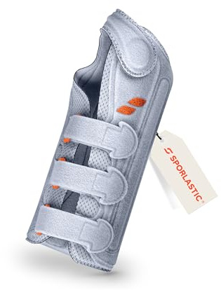 SPORLASTIC Handgelenkbandage MANU-HiT CARPAL rechts, Schiene, Platinum, XS | CTS-Relief-Pad, Karpaltunnelsyndrom, Klettverschluss, Sehnenscheidenentzündung, atmungsaktiv, orthopädisch