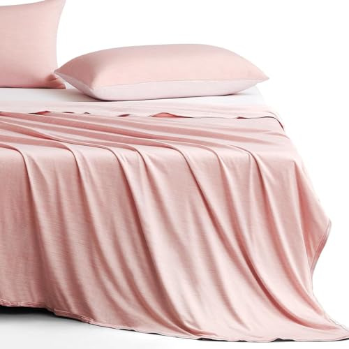 Elegear Manta de Enfriamiento 200×220 cm, Diseño de Material de Doble Cara, Fibra de Enfriamiento Japonesa ARC-Chill Q-MAX> 0,5, Calor del Cuerpo Absorbido, Manta de Cama, Sofá, Manta de Bebé, Rosa