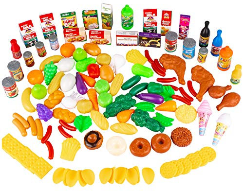 Kinderplay Küchenspielzeug Küchenspielzeug Gemüse Obst 120-Teile Plastik KP6108 Lebensmittel Spielzeug NEU Ebensmittel Küche Kinder Pädagogisches Lernen Spielzeug