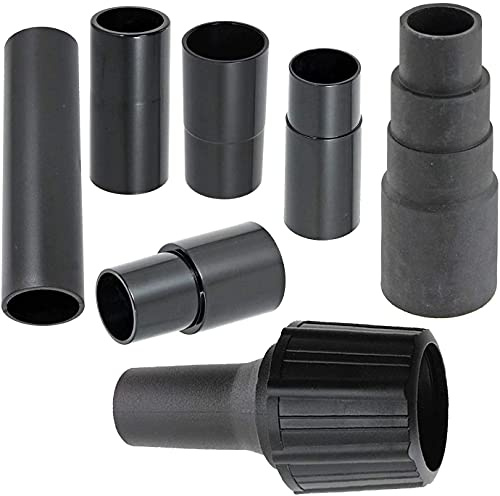 SPARES2GO Complete Dust Extractor Adaptor Sander Power Tool Port Adapters Compatible with Vacmaster Vacuum Cleaner (Pack of 7: 26mm, 30mm, 32mm, 35mm, 38mm)