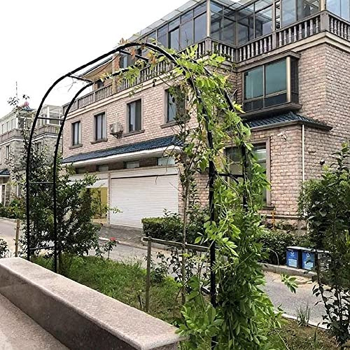 Honent 120-350 cm Breite Rosenbögen Gartenbogen Rankgitter Torbogen Für Kletterpflanzen Und Rosen Pergola Blumen Rankhilfe Hochzeit Deko Rosengestell Schwarz,W3M*H2.2M