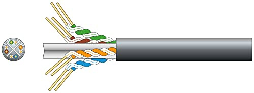 MERCURY Cable de red U/UTP para exteriores Cat6 Economy | Tambor de 305 m