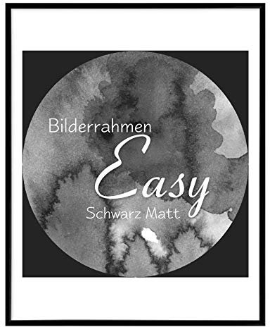 BIRAPA Kunststoff -Bilderrahmen Easy 75x98cm in Schwarz Matt mit Kunstglas