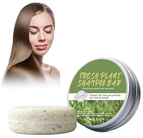 Fresh Festes Shampoo Rosmarino, Rosmarino Shampoo Bar Naturale Anti-Perdita Dei Capelli Organico Solido Shampoo Bio Sapone Per Crescita dei Capelli Volume Per Capelli Grassi & Capelli Secchi