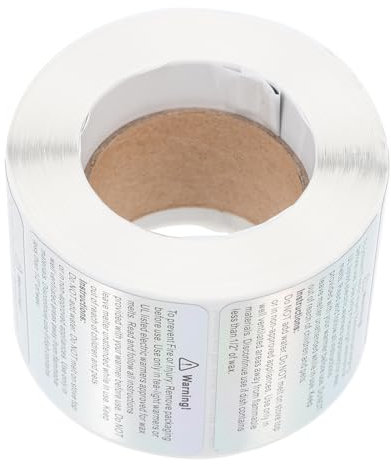 Tofficu Selbstklebende Kerzenwarnaufkleber Klarer Warnung Langlebig Einfach Anzubringen Praktische Sicherheitsetiketten Für Kerzengläser Wachstexturen Diy-kerzenzubehör