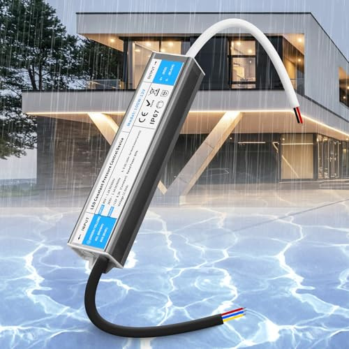 SUCIKORIO 12V 100W Netzteil LED Trafo Wasserdicht IP67 LED Transformator 230V auf 12V 100W 8,3A Schlank Konstante Spannung LEDs Treiber Netzteil 12V Ultra Dünn Niedervolttrafo für LEDs Streifen, Außen