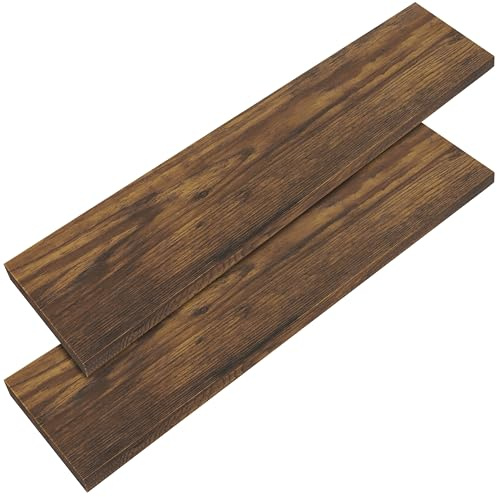 Casaria 2x Mensola da Parete Sospesa Bianca Staffa 50-110 cm Capacità 15 kg Cucina Ufficio Bagno Scaffale Ripiano 110 cm