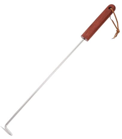 PartyKindom Crochet à Viande Acier Inoxydable Avec Manche Pour Barbecue Et Cuisson De Viande Outil Multifonction Pour Grillades Intérieures Et Extérieures