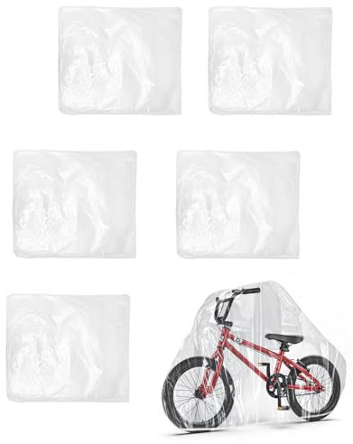 ZEXIJOW 5 Pezzi Telo Copribici,PVC Coperture Biciclette per Biciclettes Esternoe Interno,Copertura per bicicletta impermeabile e antipolvere,Riutilizzabile,Adatto per biciclette e motociclette