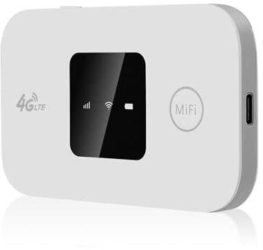 4G MiFi Router,Portable Wifi Travel Router with SIM Card Slot,Pocket 4G LTE Internet Hotspot Up To 10 Users for Travel Phone Computer Laptop