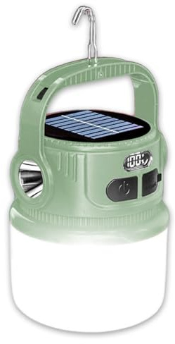 Rechargeable Led Camping Lantern - Portable Solar Lamp, Portable Flashlight, Solar Lantern | Waterproof Tent Light, Outdoor Led Camping Gear, Lightweight Hiking Lamp for Backpacking, Survival