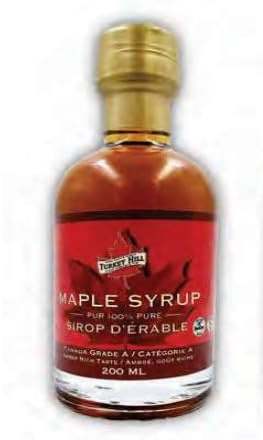 Canadian Turkey Hill Maple Syrup | Amber | Grade A | Various Size | Gift Set | with Lucky Boy greetings (200ml Glass)