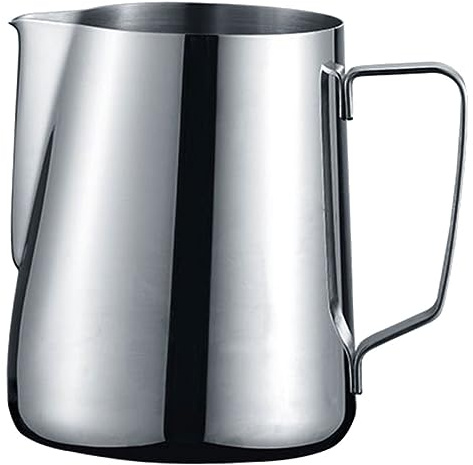 UKCOCO Jarra Espumadora de Leche Acero Inoxidable sin para Cappuccino Espresso con Único y Mango Ergonómico para Café Latte