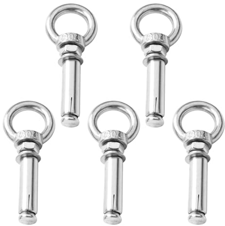 5 Stücke M8 X 60mm Expansion Bolzenanker 304 Edelstahl Ring Hebeöse Ringschraube