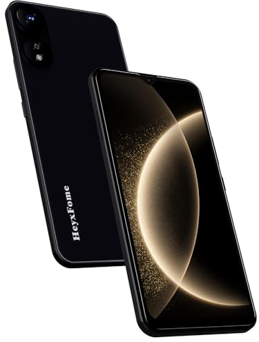 HeyxFome SIM-Free & Unlocked Mobile Phones 2025- Android 12, 6.5 Display Smartphone, 6(3+3)+16GB/256GB, Octa Core Smart Phone, 13MP Camera, 4G Dual SIM/Face Unlock/GPS UK (Dark Black)