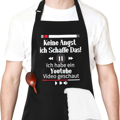 Livdouyu Lustige Kochschürze für Männer,Grillschürze Verstellbare Schürze | Lustiges Motiv für Hobbyköche und Grillfreunde Geeignet als Geschenk für Ehemann und Chefkoch Perfekt passend für Vatertag