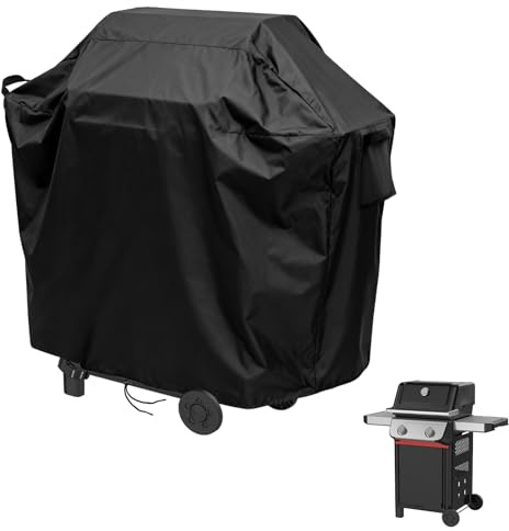 Ultifore Grillabdeckung Wetterfest, 420D Oxford-Gewebe Wasserdicht Grill Abdeckung für Weber Spirit Gas Grill, Grill Abdeckhaube - 120x66x120cm (Schwarz)