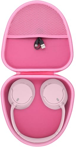 Baval Case Compatible with Sony WH-CH720N/WH-CH710N/WH-CH520/WH-1000XM6/WH-1000XM5/ULT WEAR Over-Ear Noise Canceling Bluetooth Headphones,Suitable for Sony Wireless Headphones(Pink Case)