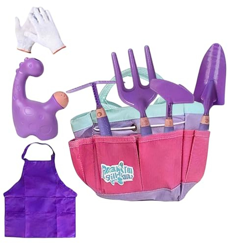 Attrezzi da giardino per bambini, pala di sabbia per allentare il terreno, 9 pezzi, attrezzi da giardino per bambini, per bambini, fattoria, vivaio, balcone, prato floreale