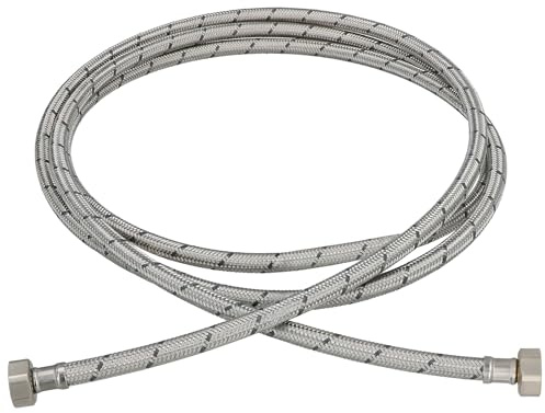 KOTARBAU® Flexschlauch 1/2“ x 1/2“, Wasserschlauch, Panzerschlauch 300 cm | Anschlussschlauch für Armatur, Schlauch Für Wasserhahn, Edelstahlummantelt, Silber