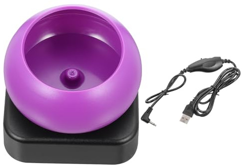 SOESFOUFU Máquina Eléctrica para Hacer Cuentas Giratoria con Velocidad Variable, Color Púrpura, Abs Resistente, Cuenco para Bricolaje de Abalorios, Herramienta para Enhebrar Cuentas Rápida