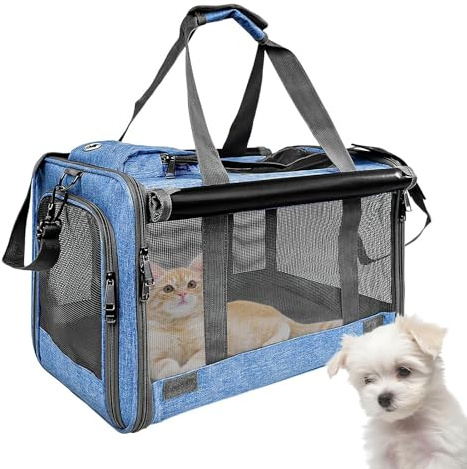 Katzentransportboxen Transportbox für Katzen bis 9 kg, atmungsaktive | Katzentransportbox für Flugzeug, Auto, Camping, Outdoor, Motorrad Für Camping, Motorrad, Flugzeug, Auto, Outdoor-